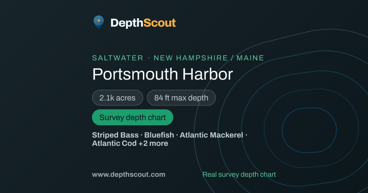 Portsmouth Harbor Depth Map & Fishing Spots (NH/ME) — Free